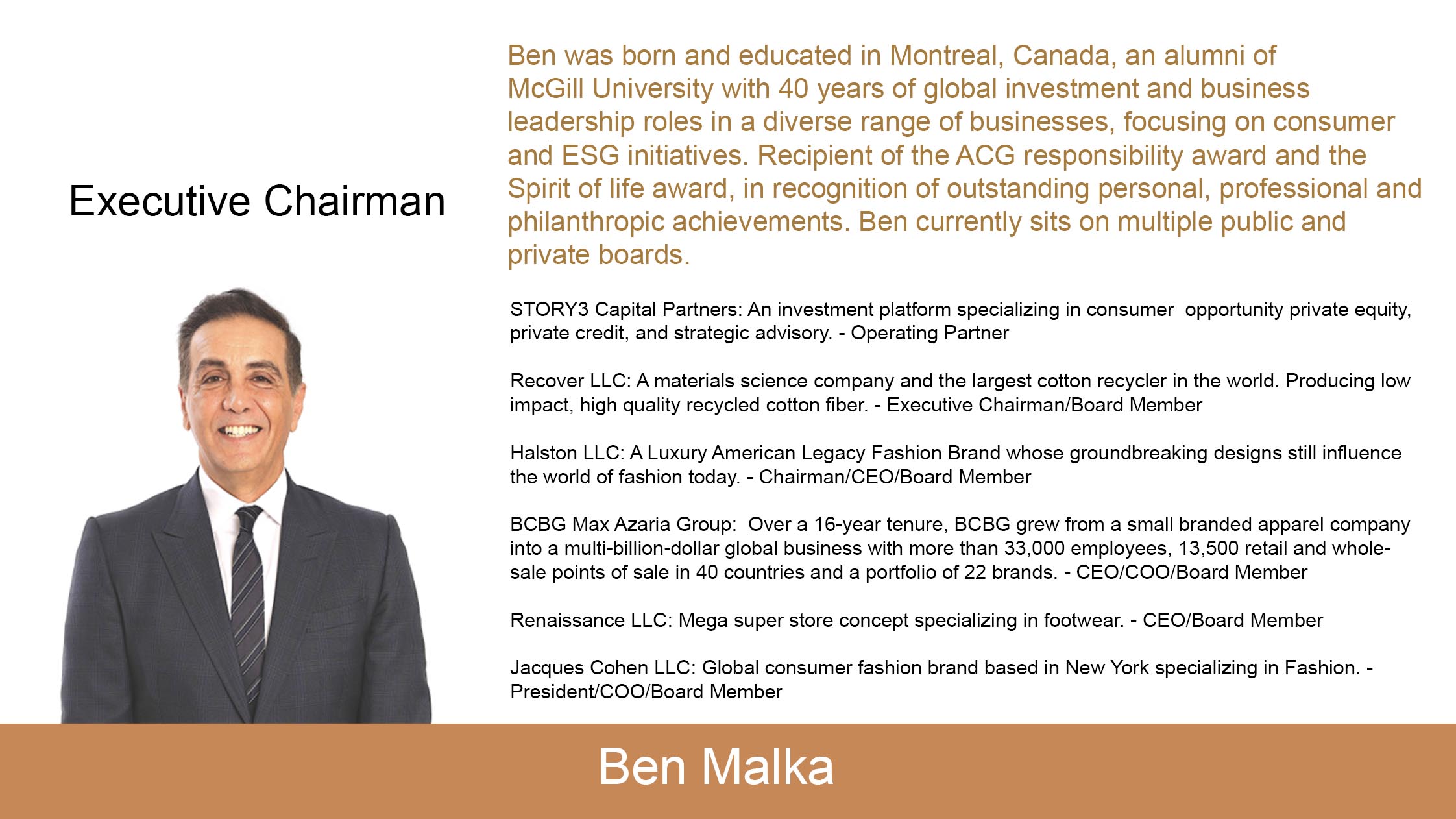 Ben Malka leadership card