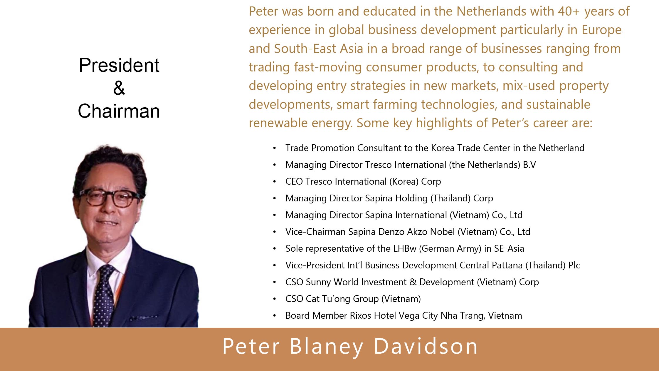 Peter Blaney leadership